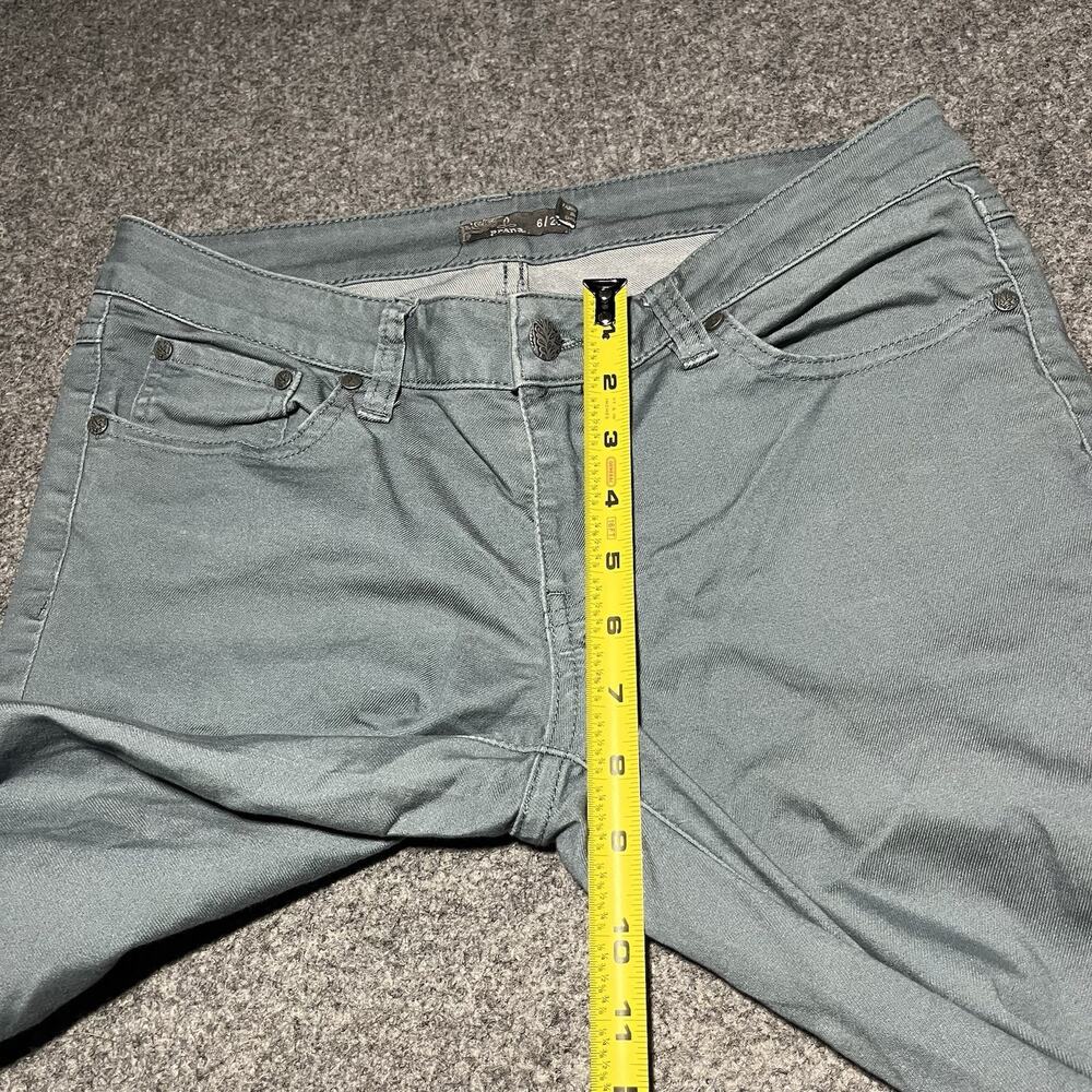 Prana Kara Pants Womens 6/28 Blue Gray Twill Straight Leg Stretch Casual Jeans - Picture 3 of 10